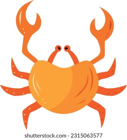 Crab-Illustration. Element für Druck, Postkarte und Poster, Vektorgrafik