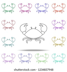 crab illustration. Element of sea animal for mobile concept and web apps. Thin line crab illustration can be used for web and mobile. Premium icon on white background