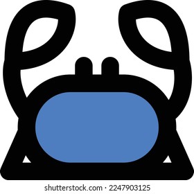 crab illustration with flat style
