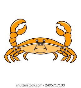 crab illustration hand drawn isolated vector