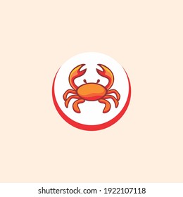 crab illustration for Seafood logo design