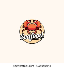 crab illustration for Seafood logo design