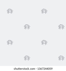 Crab illustration seamless pattern