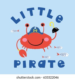 vector de ilustración de cangrejo para impresión