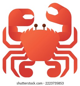 Crab isolated on white background, illustration, icon, element