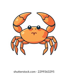 Crab isolated on white background. Vector eps 10. crab vector on sand color background, perfect for wallpaper or design elements