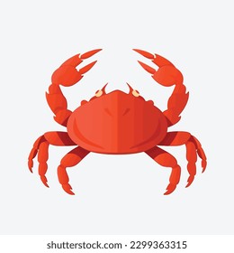 Crab isolated on white background. Vector eps 10. crab vector on sand color background, perfect for wallpaper or design elements