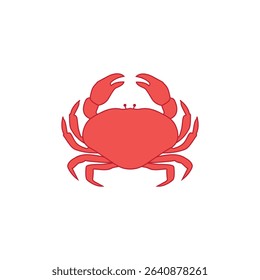 Crab isolated on white background. Vector eps 10. crab vector on sand color background, perfect for wallpaper or design elements
