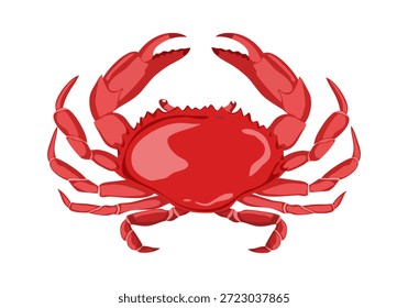 Crab isolated on white background. crab vector on sand color background, perfect for wallpaper or design elements