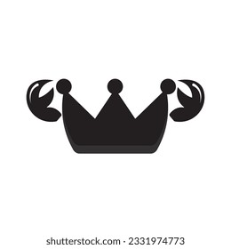crab king logo design illustration.