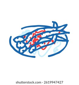 crab legs sea cuisine doodle icon sketch vector. crab legs sea cuisine sign. isolated symbol illustration