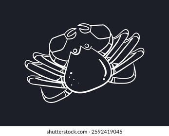 It is a crab line art. 