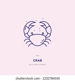 Crab Line Icon