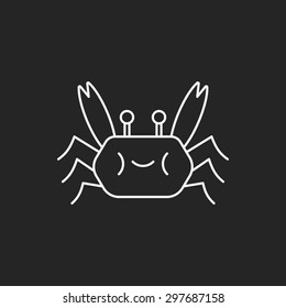 crab line icon