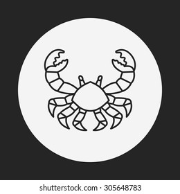 crab line icon