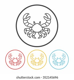 crab line icon