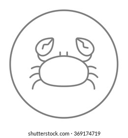 Crab line icon.