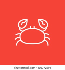Crab line icon.