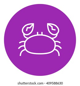 Crab line icon.