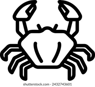 crab line icon illustration vector