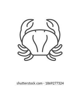 Crab line icon or seafood concept