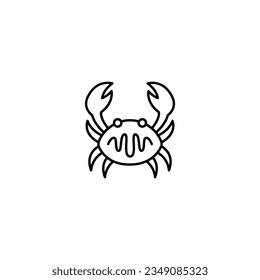 Crab line icon vector design
