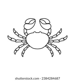 Crab line icon vector illustration sign
