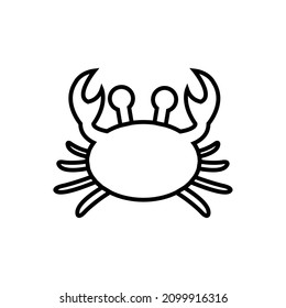 Crab line icon, vector logo isolated on white background