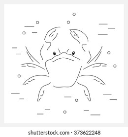 Crab line logo. 
