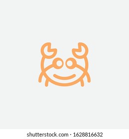 crab line logo design template vector illustration