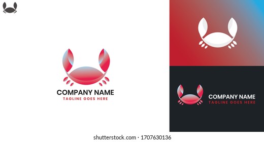 Crab Logo - All elements on this template are editable with vector software