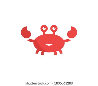 Crab logo animal vector icon 
