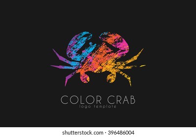 Crab logo. Color crab logo design. Seafood logo. Creative logo.