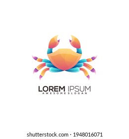 Crab logo Colorful Gradient Vector Designs