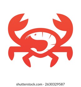 Crab logo design, seafood logo design.