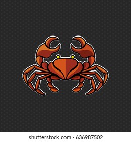crab logo design template ,Lion head icon Vector illustration