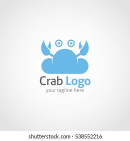 Crab Logo Design Template. Vector Illustration