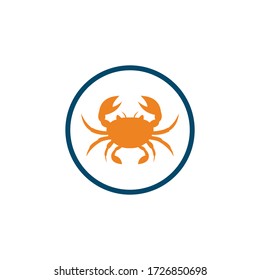 crab logo design template.seafood logo design template vector illustration