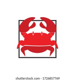 crab logo design template.seafood logo design template vector illustration