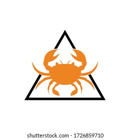 crab logo design template.seafood logo design template vector illustration