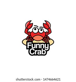 Crab Logo Design Vector for Food, Restaurant Mascot Logo and Icon