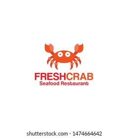 Crab Logo Design Vector for Food, Restaurant Mascot Logo and Icon