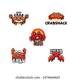 Crab Logo Design Vector for Food, Restaurant Mascot Logo and Icon