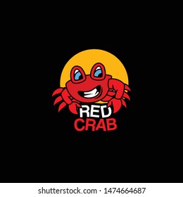 Crab Logo Design Vector for Food, Restaurant Mascot Logo and Icon