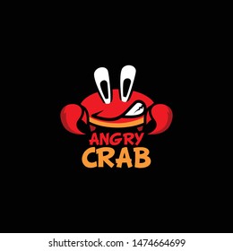 Crab Logo Design Vector for Food, Restaurant Mascot Logo and Icon