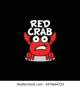 Crab Logo Design Vector for Food, Restaurant Mascot Logo and Icon
