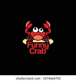 Crab Logo Design Vector for Food, Restaurant Mascot Logo and Icon