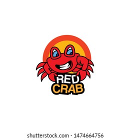 Crab Logo Design Vector for Food, Restaurant Mascot Logo and Icon