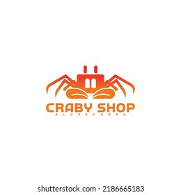 Plantilla de Ilustración del vector de diseño de logotipo de cangrejo. Diseño Moderno De Logotipos.