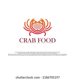 Crab Logo Design Vector Illustration Template. Modern Logo Design.